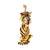 Hammerman Brothers Diamond 18K Yellow Gold and Enamel Tiger Pendant Brooches Hammerman   