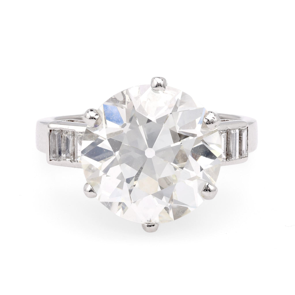 Art Deco GIA 6.69 Carat Old European Cut Diamond Platinum Engagement Ring  Jack Weir & Sons   