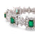 Vintage 7.37 Carat Emerald and 10 Carat Diamond Platinum Bracelet  Jack Weir & Sons   