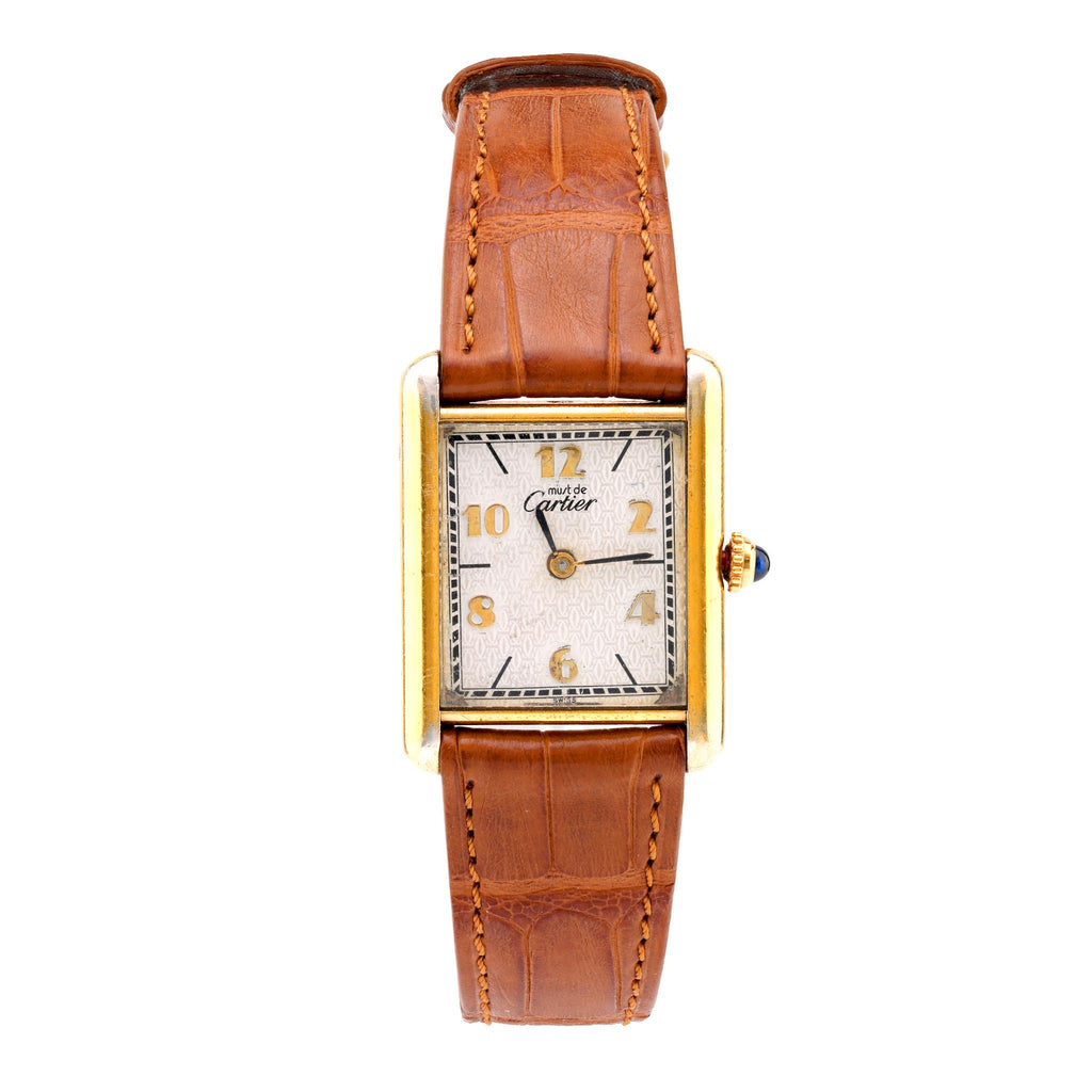 Vintage Cartier Must Tank Gold Plated Quartz Watch Watch Cartier   