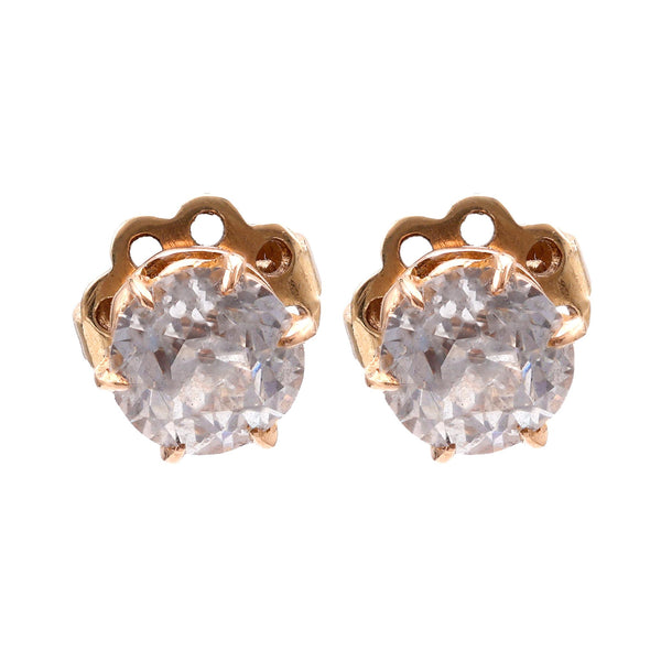 Antique Diamond 14K Rose Gold Stud Earrings Earrings Jack Weir & Sons   