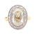 Edwardian GIA 5.02 Carat Cushion Diamond 18K Yellow Gold Cluster Ring Rings Jack Weir & Sons   