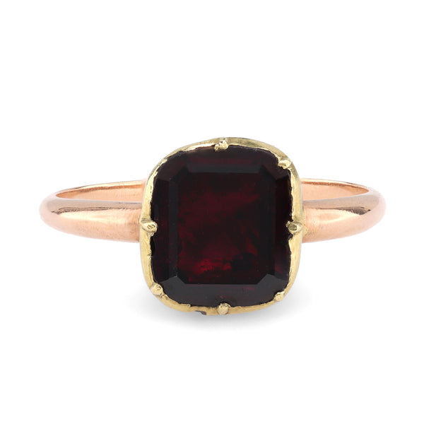 Victorian 2.5 Carat Garnet 14K Rose Gold Ring Rings Jack Weir & Sons   