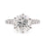 Art Deco GIA 3 Carat Round Brilliant Cut Diamond Platinum Engagement Ring Rings Jack Weir & Sons   