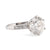 Art Deco GIA 3 Carat Round Brilliant Cut Diamond Platinum Engagement Ring Rings Jack Weir & Sons   