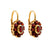 Vintage 2.1 Carat Total Weight Garnet 18K Yellow Gold Marguerite Earrings  Jack Weir & Sons   