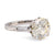 Mid-Century GIA 3.74 Carat Round Brilliant Diamond Platinum Engagement Ring Rings Jack Weir & Sons   