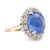 Mid-Century 13.5 Carat Cabochon Star Sapphire Diamond 14K White Gold Ring Rings Jack Weir & Sons   