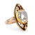 Antique 4 Carat Rose Cut Diamond 18K Yellow Gold Enamel Cocktail Ring Rings Jack Weir & Sons   