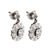 Art Deco Inspired Diamond Platinum Cluster Drop Earrings Earrings Jack Weir & Sons   