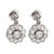 Art Deco Inspired Diamond Platinum Cluster Drop Earrings Earrings Jack Weir & Sons