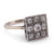 French Antique Diamond 18K Yellow Gold and Platinum Square Nine Stone Ring  Jack Weir & Sons   