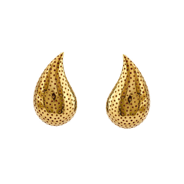 Italian Tiffany & Co 18K Yellow Gold Teardrop Brooches  Tiffany & Co.   