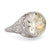 Art Deco GIA 5.85 Carat Circular Brilliant Cut Diamond Platinum Filigree Ring  Jack Weir & Sons   