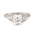 Art Deco GIA 1.78 Carat Old Mine Cut Diamond 14K White Gold Filigree Ring Rings Jack Weir & Sons