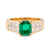 Vintage French GIA 1.25 Carat Colombian Emerald Diamond 18K Yellow Gold Ring  Jack Weir & Sons   