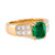 Vintage French GIA 1.25 Carat Colombian Emerald Diamond 18K Yellow Gold Ring  Jack Weir & Sons   