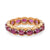 Vintage Oscar Heyman 3 Carat Ruby 18K Yellow Gold Eternity Ring  Oscar Heyman   