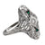 Art Deco Diamond Emerald Platinum Navette Ring  Jack Weir & Sons   