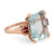 Retro Aquamarine Ruby 14K Rose Gold Cocktail Ring  Jack Weir & Sons   