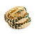 Vintage Italian Diamond 18K Gold Green and White Enamel Chunky Snake Wrap Ring  Jack Weir & Sons   