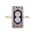 Art Deco Diamond Sapphire 18K White Gold Two Stone Ring  Jack Weir & Sons   