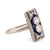 Art Deco Diamond Sapphire 18K White Gold Two Stone Ring  Jack Weir & Sons   