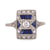 Art Deco Diamond Sapphire Platinum Ring Rings Jack Weir & Sons