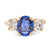 Antique GIA 2.04 Carat No Heat Sapphire Diamond 18K Yellow Gold Three Stone Ring  Jack Weir & Sons   