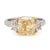 Modern 3.08 Carat EGL Fancy Yellow Diamond Platinum Three Stone Ring Rings Jack Weir & Sons