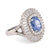 Vintage GIA 6.25 Carat No Heat Sapphire Diamond Platinum Cocktail Ring Rings Jack Weir & Sons   