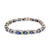 Mid Century 10 Carat Sapphire Diamond 14K White Gold Bracelet