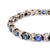 Mid Century 10 Carat Sapphire Diamond 14K White Gold Bracelet