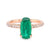 Vintage 1.71 Carat Oval Cut Emerald Diamond 14K Rose Gold Engagement Ring  Jack Weir & Sons   