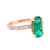 Vintage 1.71 Carat Oval Cut Emerald Diamond 14K Rose Gold Engagement Ring  Jack Weir & Sons   