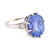 Mid Century GIA 11.51 Carat No Heat Sapphire Diamond 14K White Gold Ring Rings Jack Weir & Sons