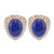 Vintage Lapis Lazuli Diamond 18K Yellow Gold Earrings  Jack Weir & Sons   