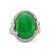 Art Deco French GIA 8.8 Carat Green Jade Diamond Platinum Ring  Jack Weir & Sons   