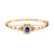 Victorian Inspired Sapphire Diamond 18K Yellow Gold Bangle Bracelets Jack Weir & Sons   