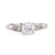 Sweet GIA 0.74 carat old mine cut diamond platinum engagement ring