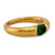 Roman Style Emerald 24K Textured Yellow Gold Solitaire Ring  Jack Weir & Sons   