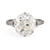 Art Deco GIA 4.02 Carat Old Mine Cut Diamond 18K White Gold Engagement Ring  Jack Weir & Sons   