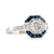 Art Deco Style Diamond Sapphire Platinum Ring  Jack Weir & Sons   