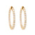 Modern 4.26 Carat Total Weight Diamond 14K Yellow Gold In/Out Hoop Earrings  Jack Weir & Sons   