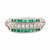 Art Deco Diamond Emerald Platinum Ring