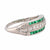 Art Deco Diamond Emerald Platinum Ring