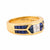 Vintage 2.24 Carat Sapphire Diamond 18K Yellow Gold Band