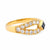 Mauboussin Vintage French Sapphire Diamond 18K Yellow Gold Ring