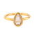 Vintage Pear Shape Diamond 18K Yellow Gold Bezel Ring  Jack Weir & Sons   