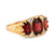 Victorian 4.2 Carat Oval Cut Garnet Diamond 18K Yellow Gold Three Stone Ring  Jack Weir & Sons   